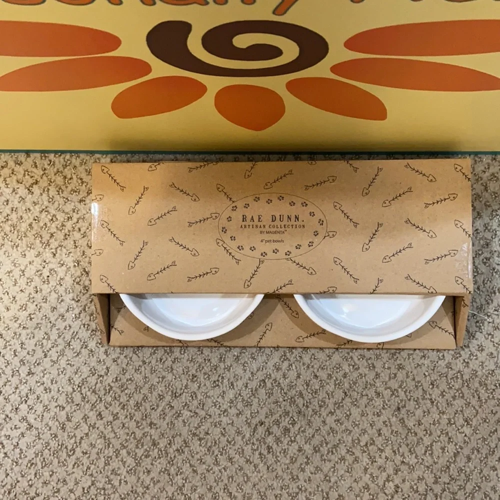 Rae Dunn MEOW & PURRFECT Cat Bowls